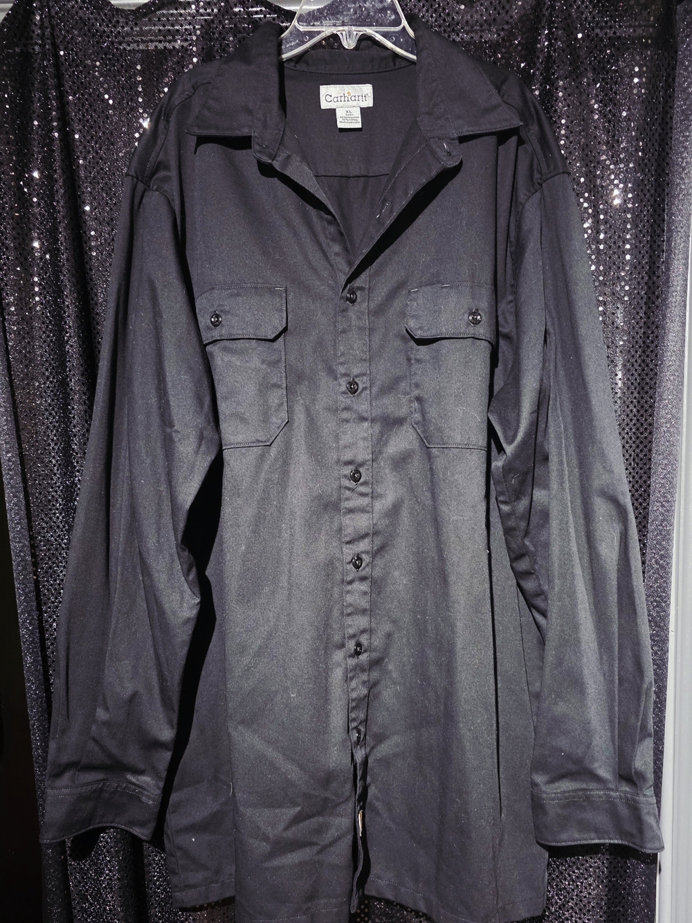 Carhartt Black Work Shirt Men's Size XL Tall